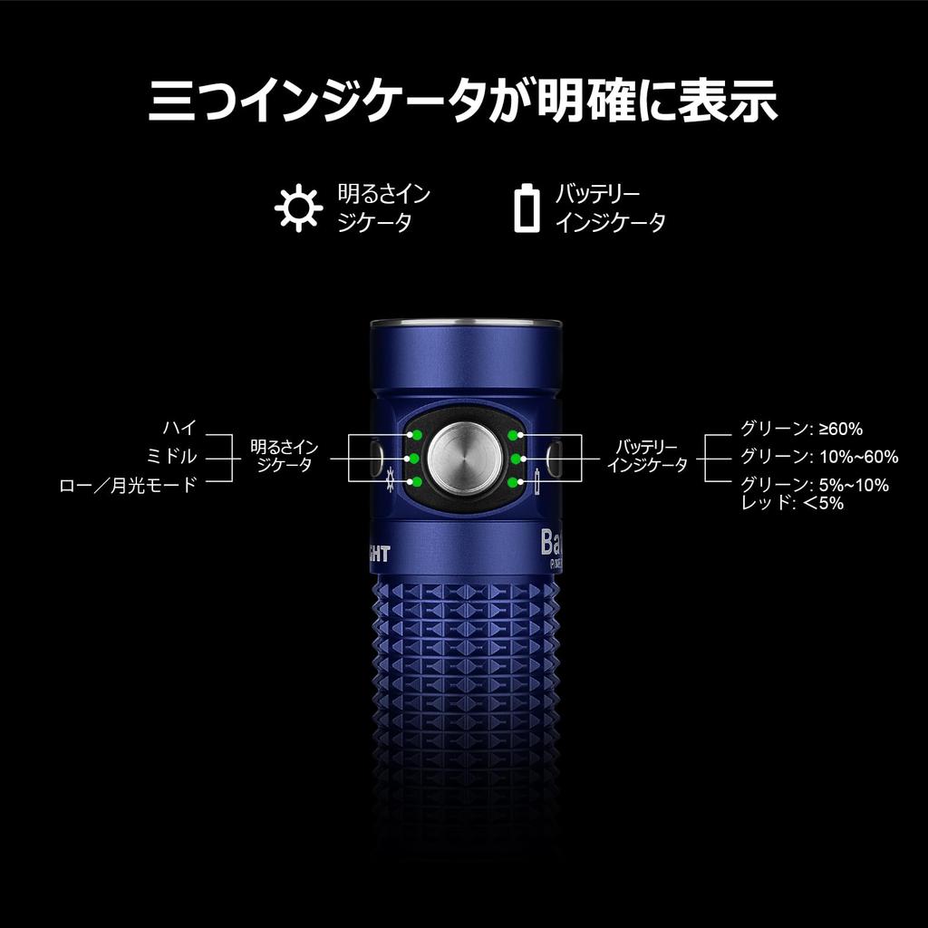 OLIGHT Baton 4 1300 Stepless Mini for IPX8 Emergency and Power Outage Preparedness Flashlight, Lumens, Compact, Powerful, Dimming, Flashlight,