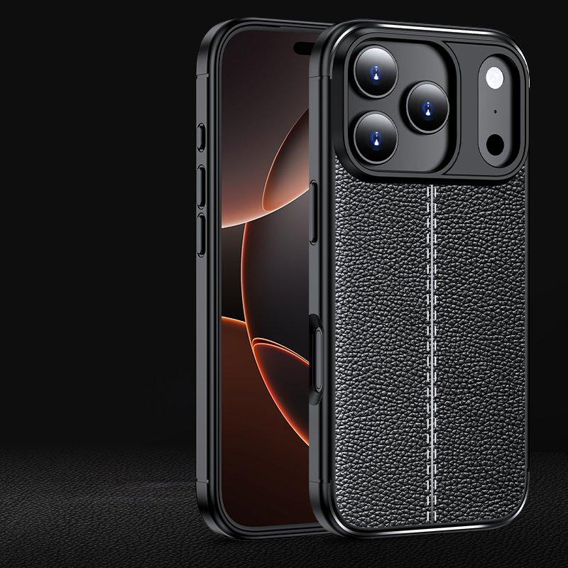 For iPhone 17 Pro Max Case Cover iPhone 17 Pro Max Fundas Coque Shockproof TPU Soft Leather Phone Shell Bumper iphone 17 Pro Max iPhone Air чёрный