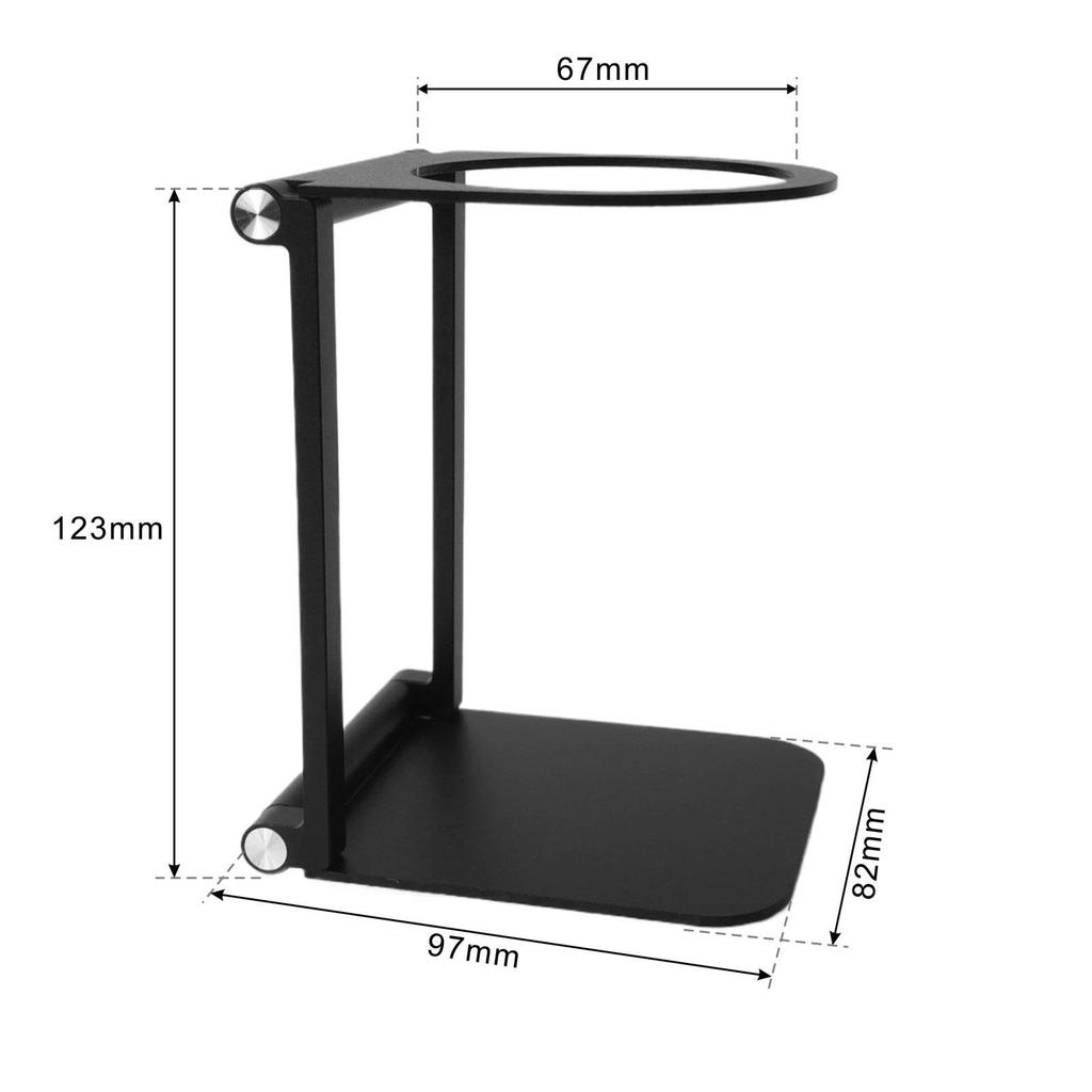 Fenteer Foldable Drip Coffee Dripper Stand Aluminum Alloy Pour Over Filter Holder Portable Espresso Machine Bracket for Home Travel