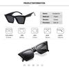 Women New Cat Eye Sunglasses Unisex Retro Square Frame Oversized Eyewear Glasses UV400 Shades Glasses Travel Eye Protection
