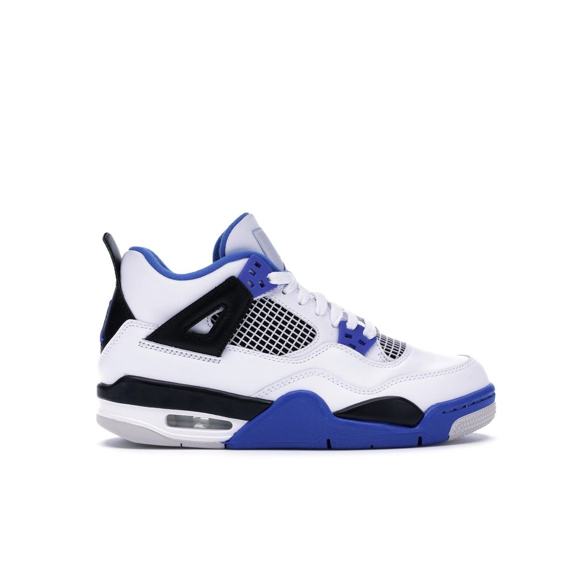 

Детские кроссовки Air Jordan 4 Retro GS Motorsports White Game-Royal Black 408452-117