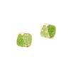 Silver needle stud earrings simple design sense earrings women's new niche olive green earrings green retro