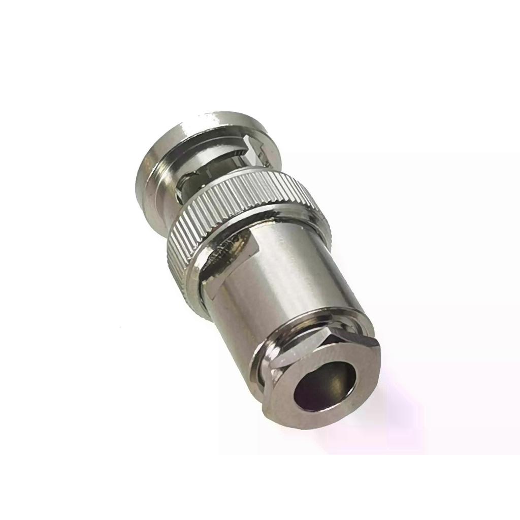 1Pcs Connector BNC Male plug Clamp RG58 RG142 LMR195 RG400 Cable RF Adapter Coaxial High Quanlity 50ohm Brass,zxl