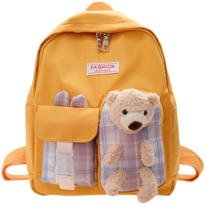 Adorable Cartoon Bear Rabbit Kids Backpack Ideal For Preschool Boys Girls Ages 3-6 Breathable And Durable Nylon