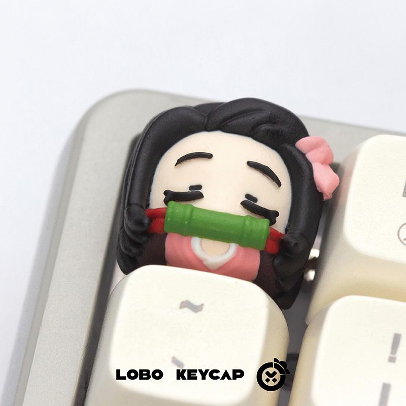 Anime Demon Slayer Kamado Nezuko Kamado Tanjiro Character Series Personalized Keyboard Keycap Esc Periphery Collectble Fun Gifts