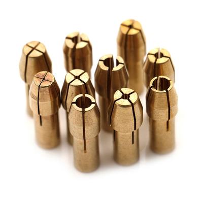 10 ks Adaptér mini skľučovadla 0,5 mm-3,2 mm Adaptér mini skľučovadla Dremel Adaptér skľučovadla Micro Collet Mosadz pre elektrické rotačné náradie
