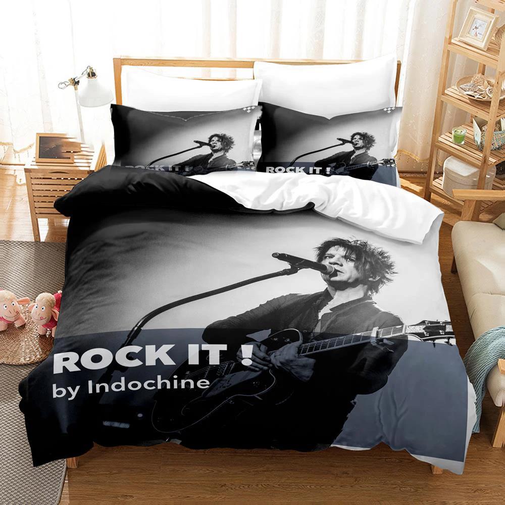 3D tisk Indochine Rock Povlečení Sada povlaků na polštář Single Twin Full Queen King Size Bed Set Sady přikrývek do ložnice pro děti