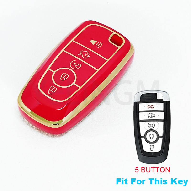New TPU for Ford Explorer Mustang Fusion Escape F450 F550 F150 F250 F350 Raptor 2020 2021 Car Key Case Cover 5 Buttons Products