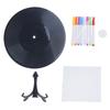 DIY Vinyls Record Happy Birthday Decorations Guest Book Alternatives with Decorative Stickers Pens and Display Stand