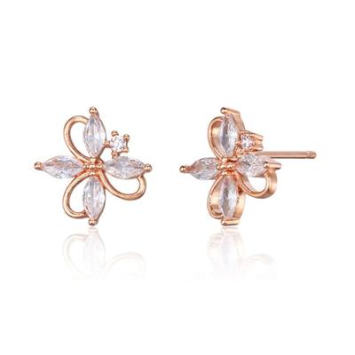 CRANNE 14K GF Lilac Cubic Point Earrings C24EGF212