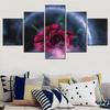 5 Pieces Canvas Wall Arts Poster Painting Rose Flowers Wallpaper Home Decor Modular Picture Print Living Room Artwork
