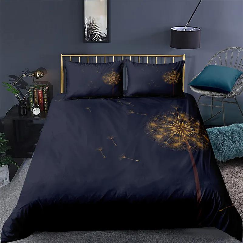 Comforter Dandelion Wild Daisy Botanical Bedding Set Cute Butterfly Comforter For Boys Girls Farmhouse