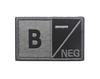 Sea Customer 8X5CM Tactical Helmet Blood Type Morale Patch - Embroidered Fabric Badge for Outdoor Backpacks.