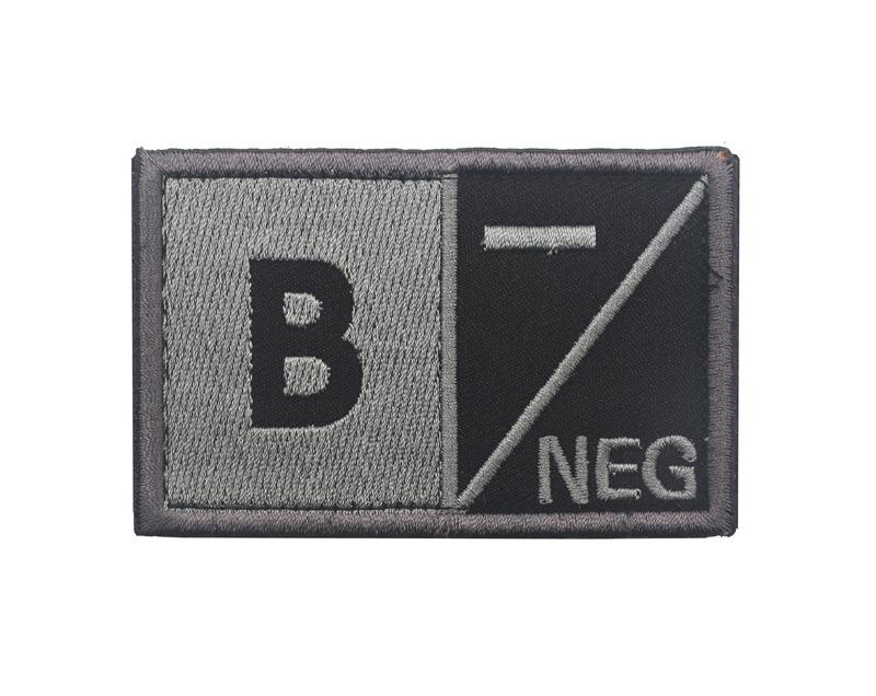 Sea Customer 8X5CM Tactical Helmet Blood Type Morale Patch - Embroidered Fabric Badge for Outdoor Backpacks.
