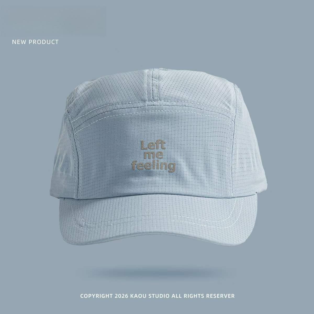 

Men Women Quick Dry Running Cap 5 Panel Grid Breathable Adjustable Hiking Camping Outdoor UV Protection Sun Hat 54-56 небо синє кольору