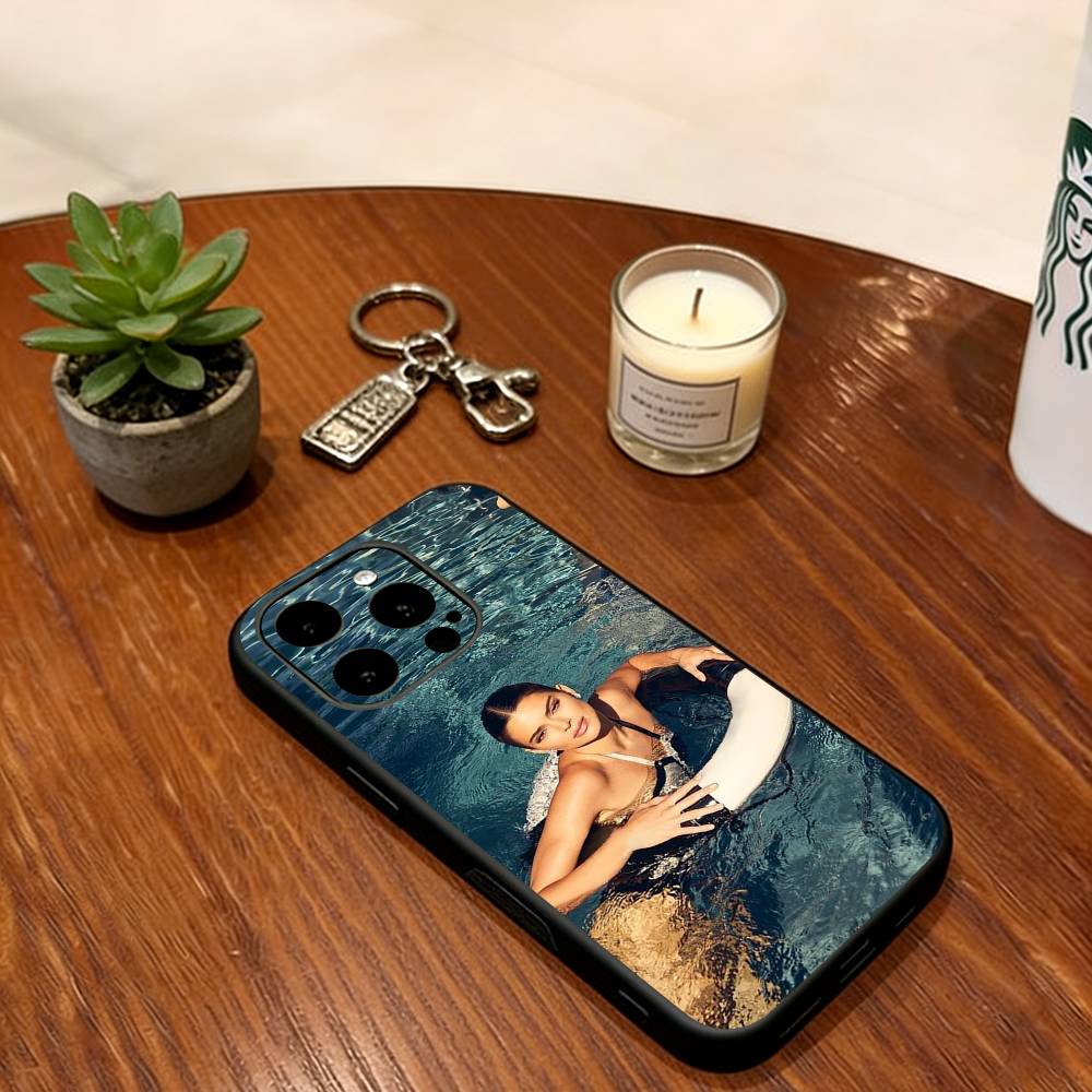 Kendall Jenner Phone Case For iPhone 17, 16,15,14,13,12,11 Plus,Pro Max, Others Soft Silicone Black Cover