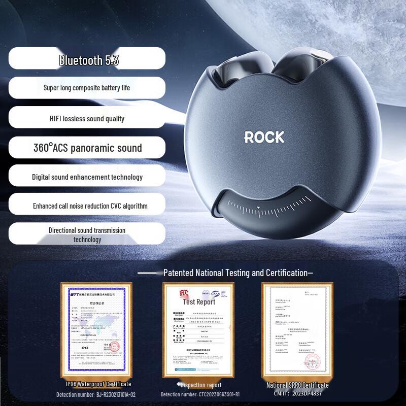 ROCK Rotating TWS Bluetooth Earbuds