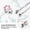 abooxiu Paw Print Urn Necklace for Ashes Cremation Necklace for Pet Ashes Stainless Steel Ash Necklace Memorial Ash Holder