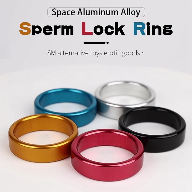 RUNYU Metal Men's Cock Erection Ring Adult Scrotal Ejaculation Delay Restraints Male Penis Headers Sex Toy