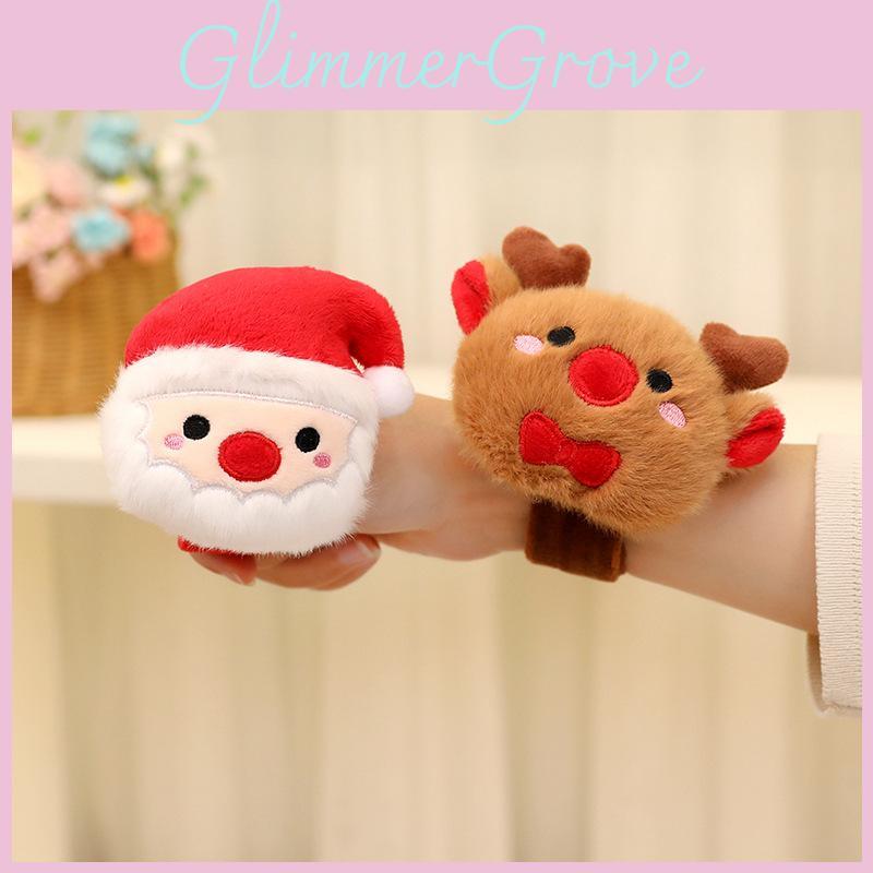 Weihnachten Plüsch Klatschring Weihnachtsmann Rentier Cartoon Armband Party Weihnachtsdeko