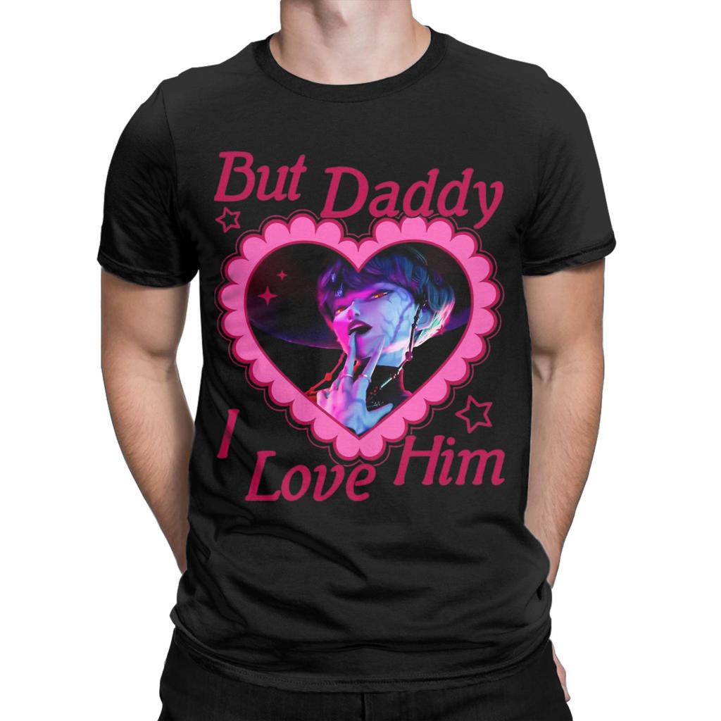 Casual T-Shirt Summer But Daddy I Love Him Baby Saja Novelty T Shirts Kpop Demon Hunter Villain Tshirt for Men Short Sleeve Tops