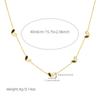 Gold Black White Heart Jewelry Set Necklace Bracelet Earrings for Women