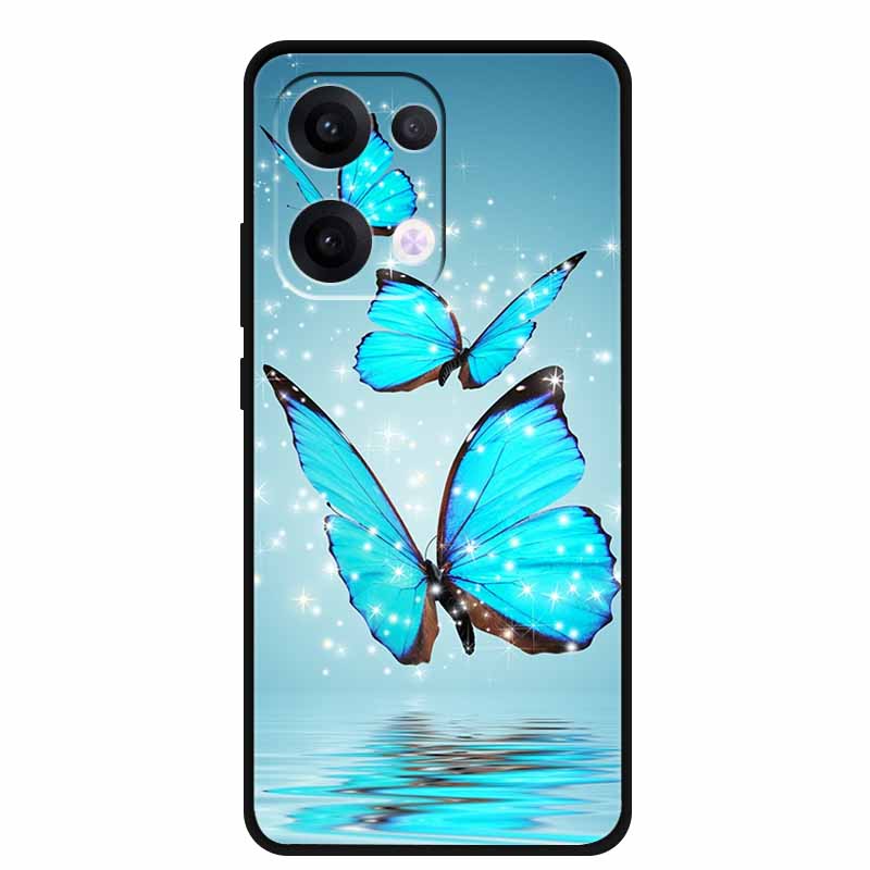 For Oppo Reno13 5G Case Soft TPU Cute Cartoon Silicon Back Cover for Oppo Reno 13 Pro Phone Cases Reno13Pro 13Pro 5G Black Shell