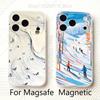 Snow Mountain Skiing Ski Phone Case For iPhone 17,16,15,14,13,12,11 Pro,Max,Plus,Mini,Air,E Magnetic Magsafe Frosted Clear