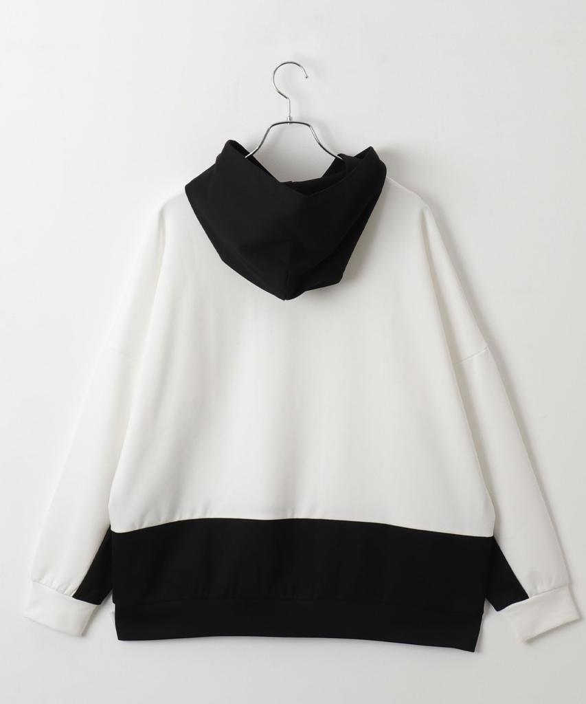 WEGO Dolman Ponte Long Sleeve Casual Korean Loose Size White Men's Hoodie, T-Shirt, Hooded, Button-Down Clothing, Style, Simple, Fit, Oversized,