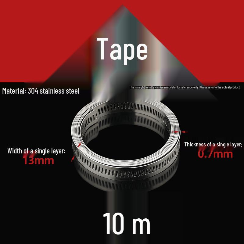 Large 304 Stainless Steel Hose Clamp Band for DIY Pipes