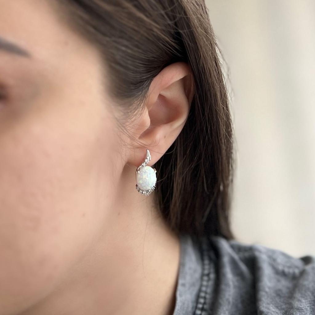 Orecchini in argento con opale 4,323 ct (2151890)