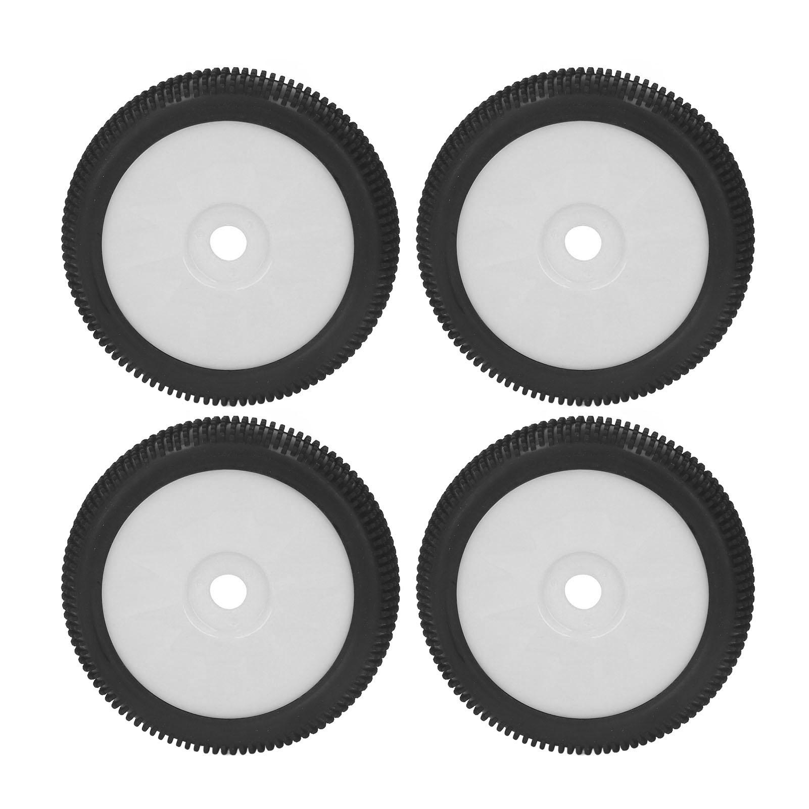 

4pcs RC Rubber Tires Strong Grip High Abrasion Resistance Flexible 17mm Wheels for Redcat White білий