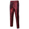 Men's Slim Fit Dark Pattern Performance Suit Trousers for Autumn/Winter