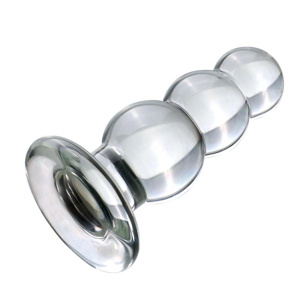 Transparent Large Glass Anal Plug Bead for Men and Women