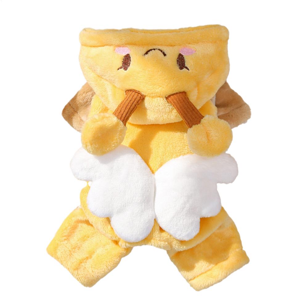 

Dog Hoodies Bee Design Flannel Clothes Winter Small Dog Sweater Hoodie For Small Medium Large Breed Doggy Pet Puppy Home Travel S жовтий