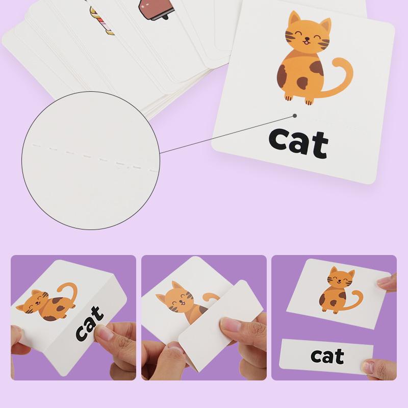 Wooden Word Spelling Game Alphabet Learning Toys for Preschool Boys and Girls Letters Reading Building Blocks Game with 24 Cards