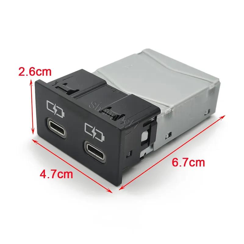 Car Fast Charger Dual TYPE-C PD Port Charging Interface Adapter for Toyota Camry For Corolla RAV4 Land Cruiser 18-22