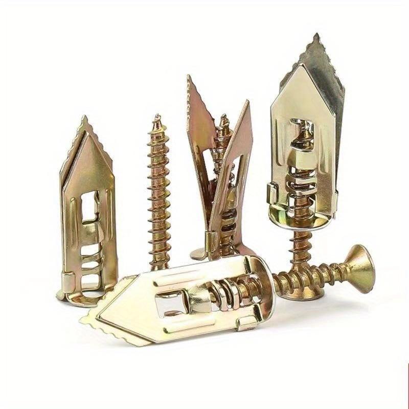 20pcs Zinc Plated Steel Self-Drilling Anchors, Self Drilling Drywall Anchors Easy Application No Drill or Holes In Wall, Drywall Anchors, Wall Anchors
