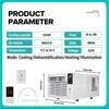330W 1100W Mini Air Conditioner Portable Small Desktop Air Cooler Cold And Warm Air Conditioning Fan LED Control Panel With Remote Control