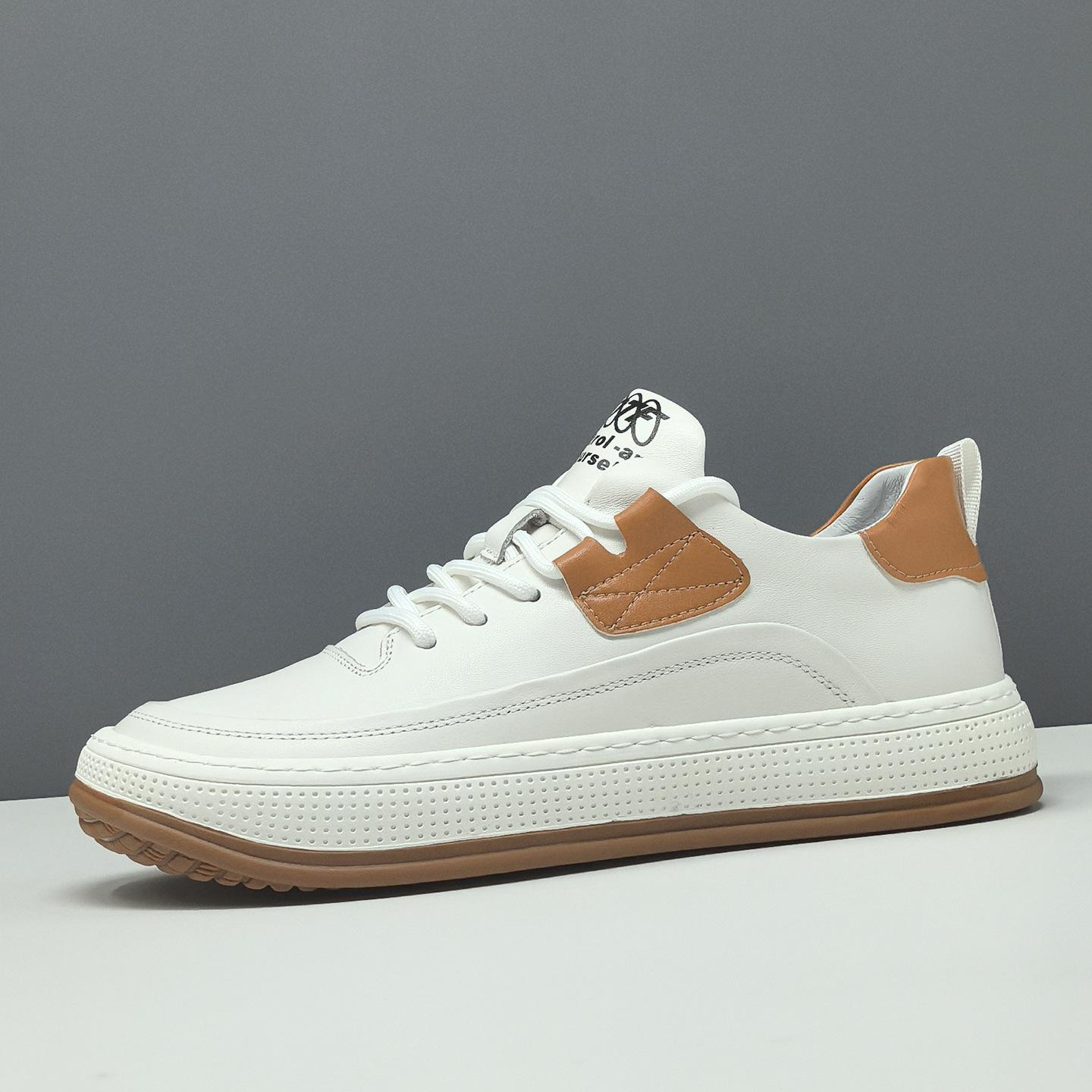 Board shoes trendy shoes leather crooked head casual shoes raw shoes tide 37