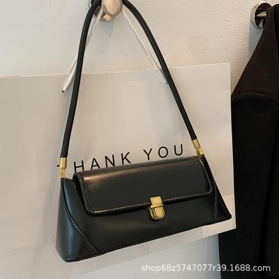 Retro Trend Underarm Bag Women's Korean Baguette Bag Fashion Casual Small Square Bag 2025 New Simple and Versatile Shoulder