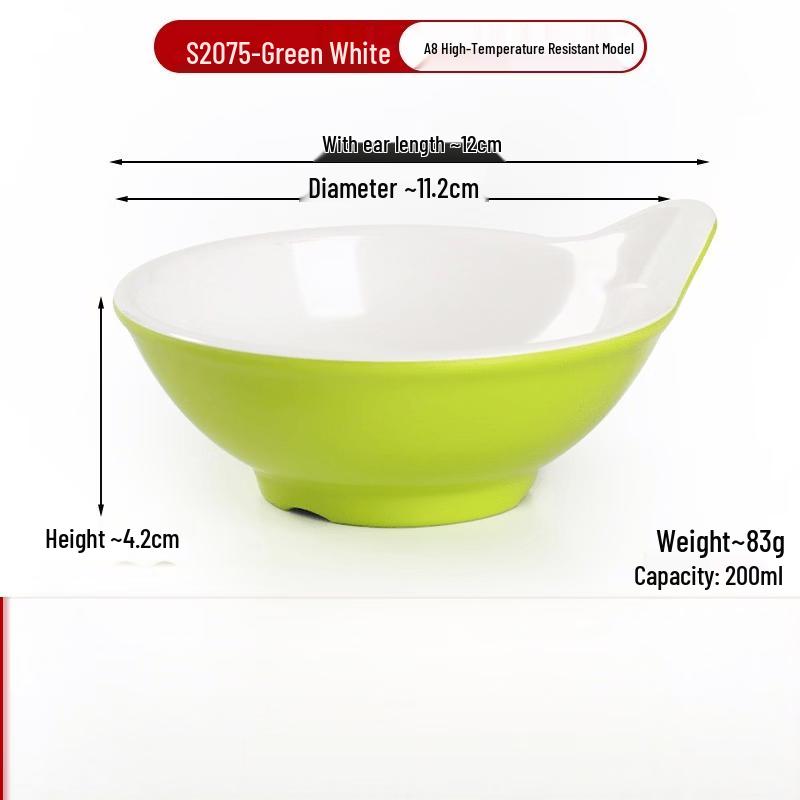 Melamine Slanted Hot Pot Dipping Sauce Bowls