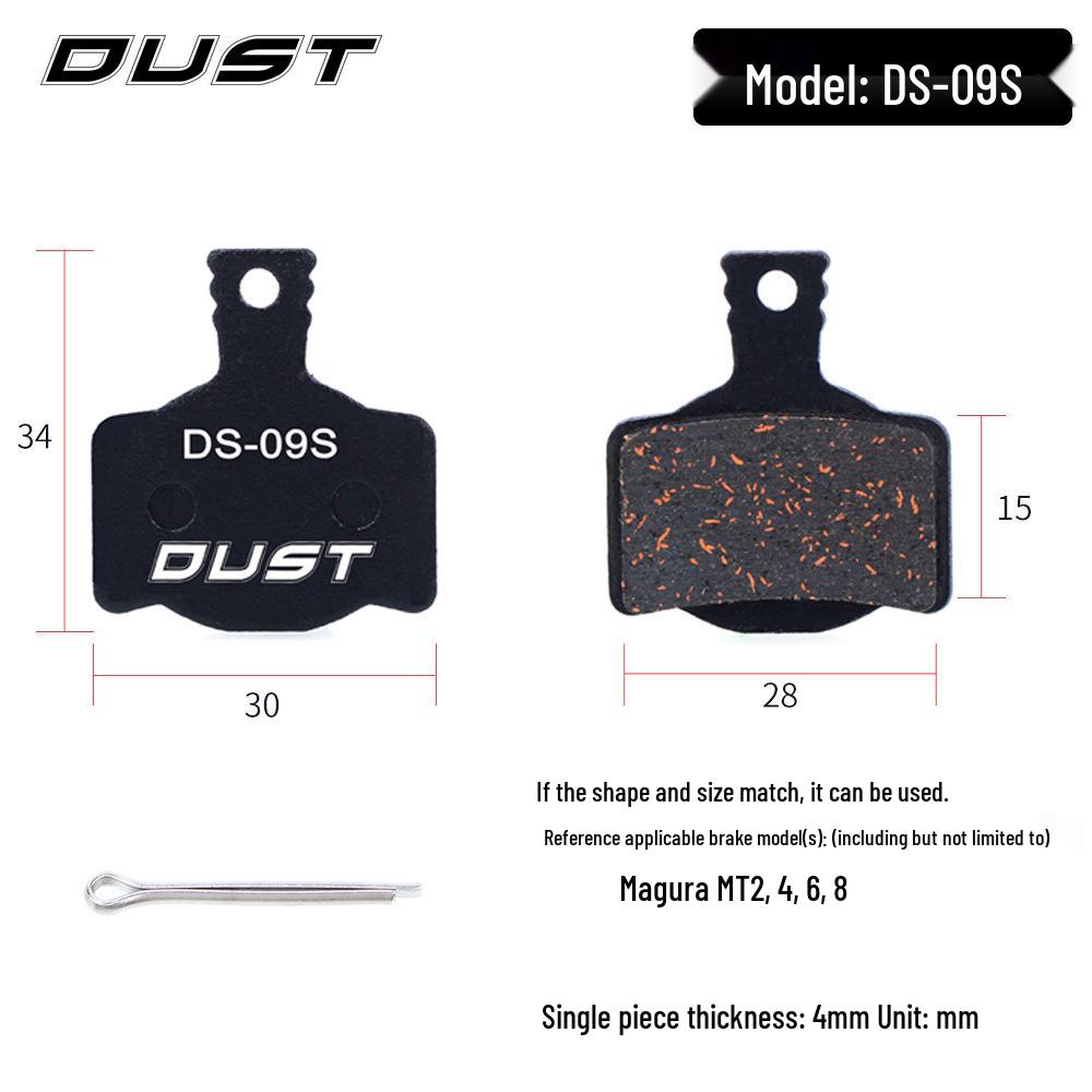 DUST Semi-Metallic Resin Disc Brake Pads for M446 E3 M355 Mountain Bikes
