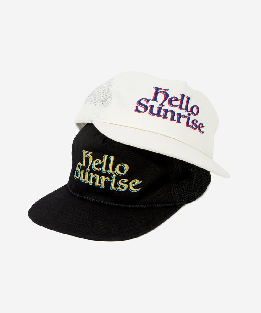 HELLO SUNRISE Heritage Logo Relaxed Fit 5P Cap_Black