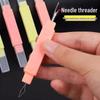 Dual-Ended Needle Threader & Seam Ripper: Portable Stitch Picker and Cutter Tool.