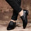 Fashion  solid-color leather business shoes Soft Bottom breathable Non-Slip pointed-toe Oxford Shoes For Men formal casual shoes
