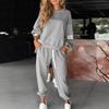 2025 New Women's Cross-border Women's Amazon eBay Casual Sports Sweater Pants Leggings Casual Pants Two-piece Set