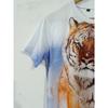 Sommer Weißer Tiger 3D Gedruckte T-Shirts Rundhals Streetwear Lässig Stretch Weiches T-Shirt Männer Übergröße Europäische Herren T-Shirts