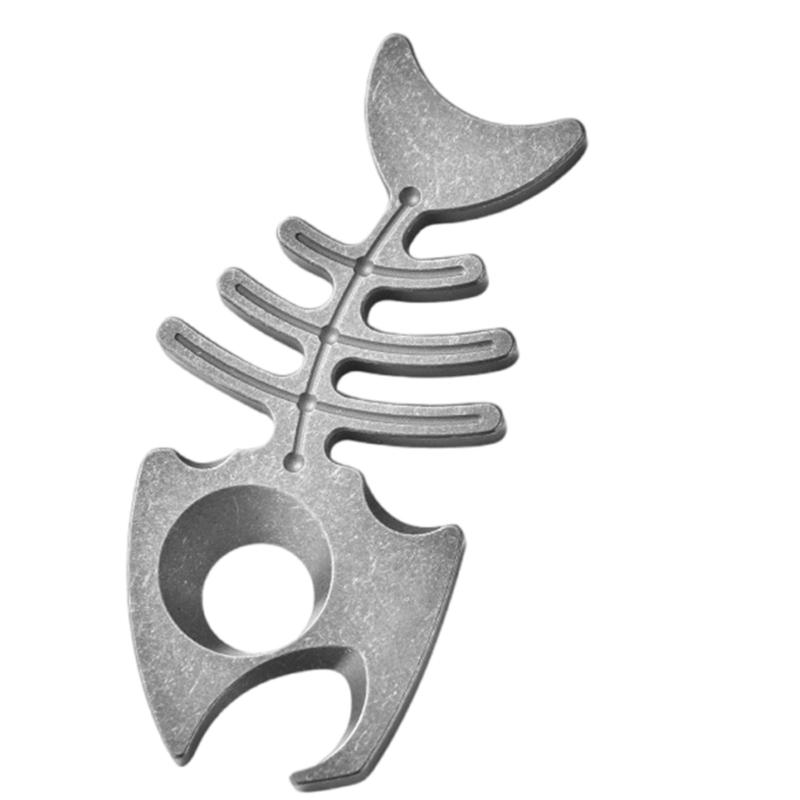 

Fishbone Utility Bottle Openers Filter Bottle Water Purifiers Wrenches Emergency for Outdoor Activity