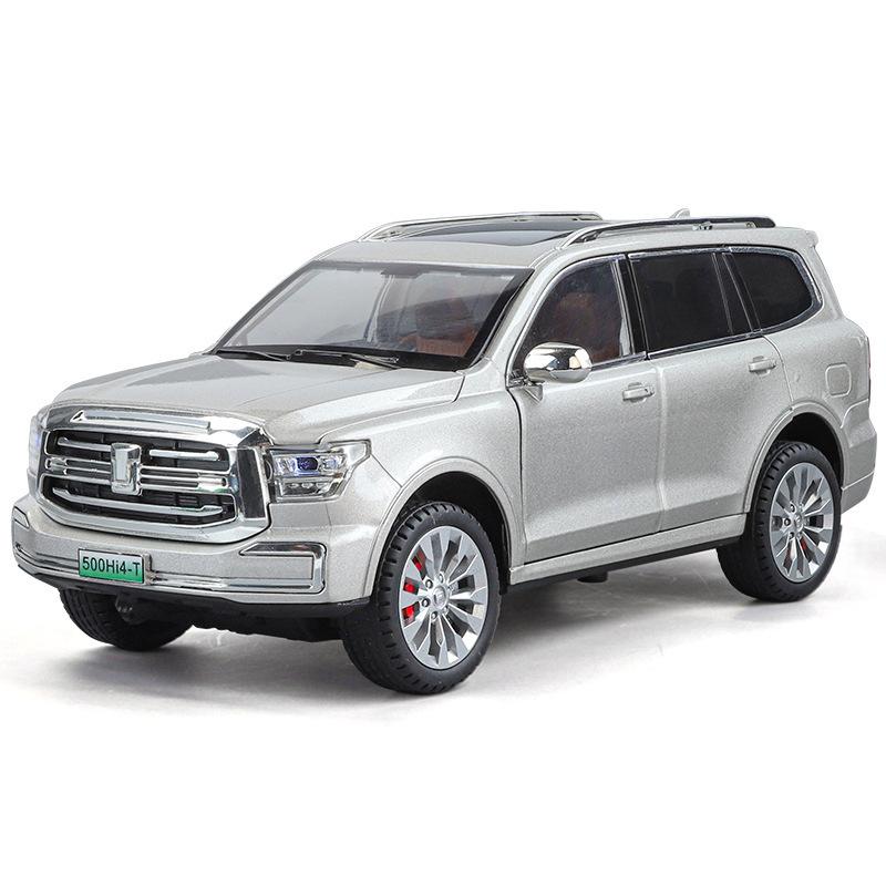 

1/24 Танк 500 Hi4-T SUV Модель Автомобіля зі Сплаву Металева Лита Іграшка Позашляховики Модель Автомобіля Симуляція Звуку та Світла Дитячі Подарунки срібний